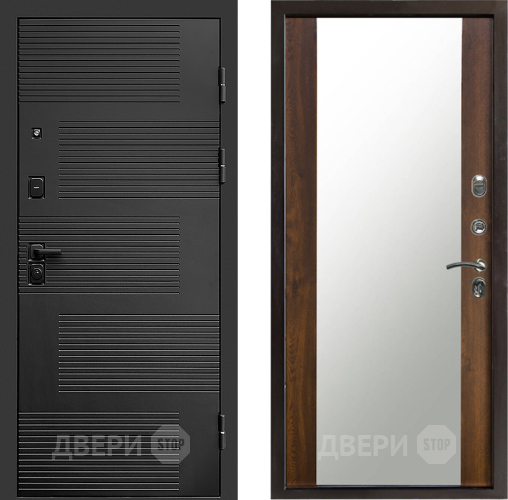 Входная металлическая Дверь Престиж Favorit Зеркало Дуб в Павловском Посаде