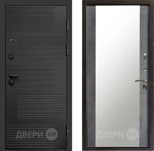 Входная металлическая Дверь Престиж Favorit Зеркало Бетон темный в Павловском Посаде