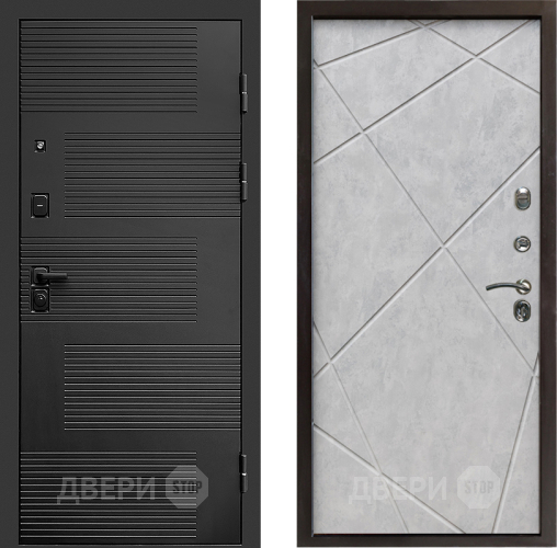 Входная металлическая Дверь Престиж Favorit Лучи Бетон светлый в Павловском Посаде