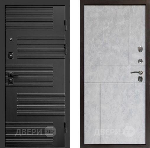 Входная металлическая Дверь Престиж Favorit Горизонт Бетон светлый в Павловском Посаде