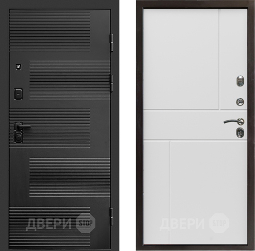 Входная металлическая Дверь Престиж Favorit Горизонт Бетон белый в Павловском Посаде