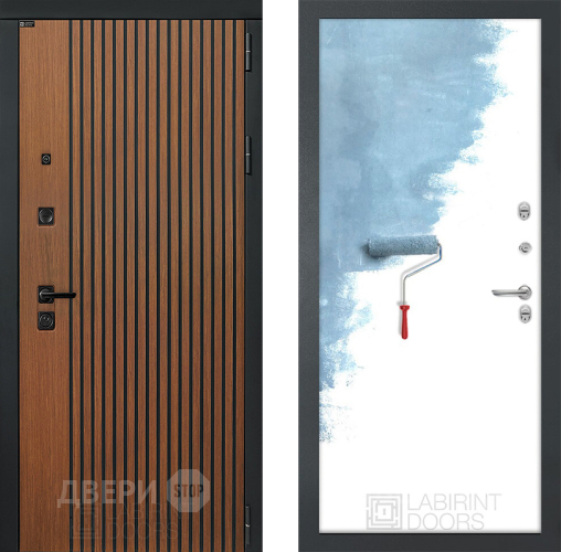 Входная металлическая Дверь Лабиринт (LABIRINT) Шторм 28 Под покраску в Павловском Посаде