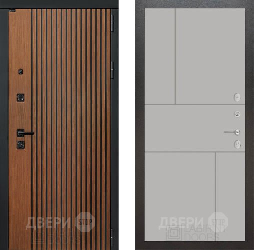 Входная металлическая Дверь Лабиринт (LABIRINT) Шторм 21 Грей софт в Павловском Посаде