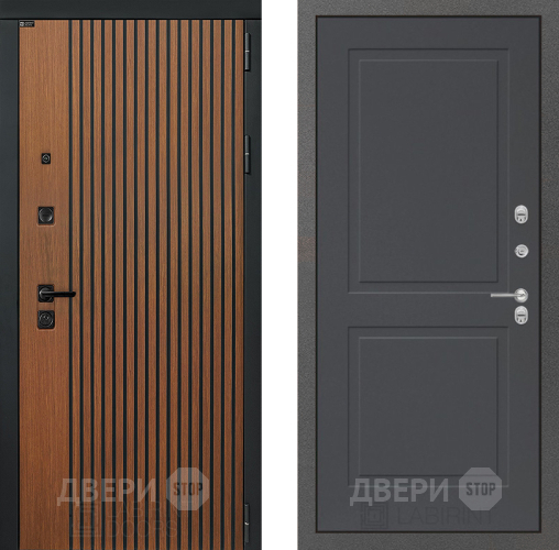 Входная металлическая Дверь Лабиринт (LABIRINT) Шторм 11 Графит софт в Павловском Посаде