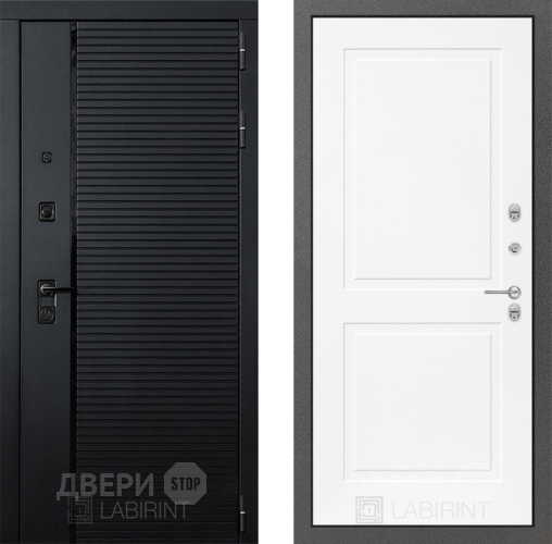 Входная металлическая Дверь Лабиринт (LABIRINT) Piano 11 Белый софт в Павловском Посаде