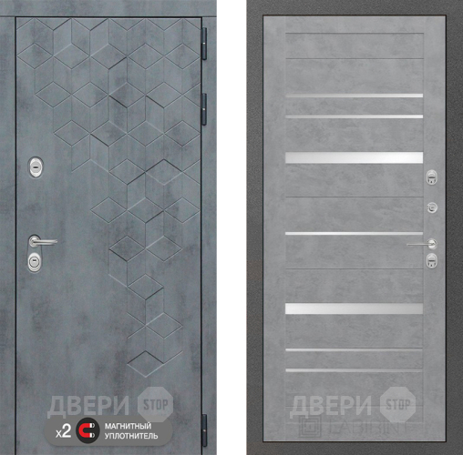 Входная металлическая Дверь Лабиринт (LABIRINT) Бетон 20 Бетон светлый в Павловском Посаде