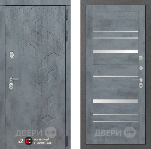 Дверь Лабиринт (LABIRINT) Бетон 20 Бетон темный в Павловском Посаде
