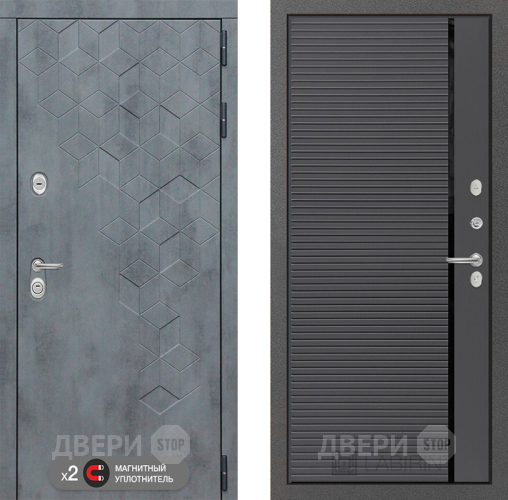 Входная металлическая Дверь Лабиринт (LABIRINT) Бетон 22 Графит софт в Павловском Посаде