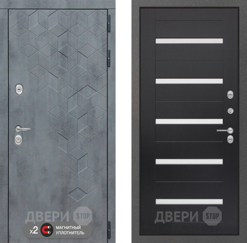 Дверь Лабиринт (LABIRINT) Бетон 01 Венге в Павловском Посаде