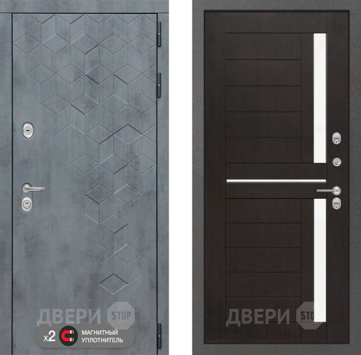Входная металлическая Дверь Лабиринт (LABIRINT) Бетон 02 Венге в Павловском Посаде