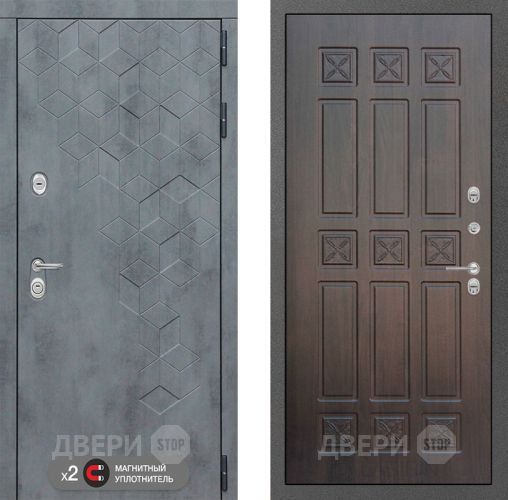 Входная металлическая Дверь Лабиринт (LABIRINT) Бетон 16 VINORIT Алмон 28 в Павловском Посаде