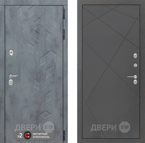 Входная металлическая Дверь Лабиринт (LABIRINT) Бетон 24 Графит софт в Павловском Посаде
