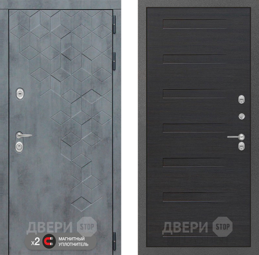 Входная металлическая Дверь Лабиринт (LABIRINT) Бетон 14 Эковенге поперечный в Павловском Посаде