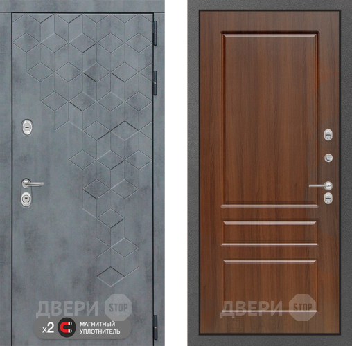 Дверь Лабиринт (LABIRINT) Бетон 03 Орех бренди в Павловском Посаде