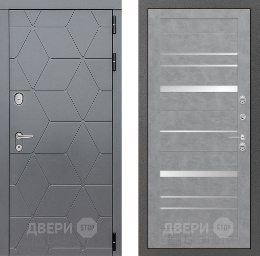 Входная металлическая Дверь Лабиринт (LABIRINT) Cosmo 20 Бетон светлый в Павловском Посаде