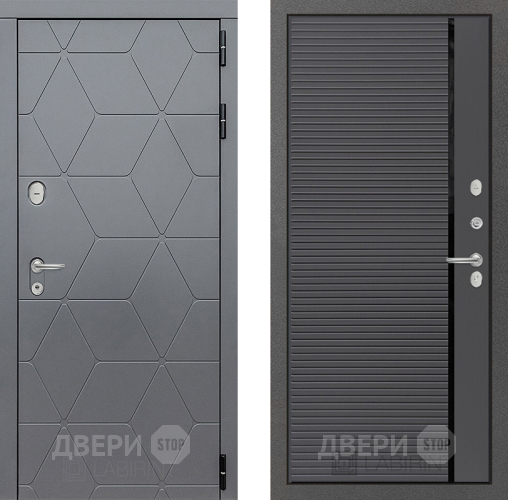 Входная металлическая Дверь Лабиринт (LABIRINT) Cosmo 22 Графит софт в Павловском Посаде
