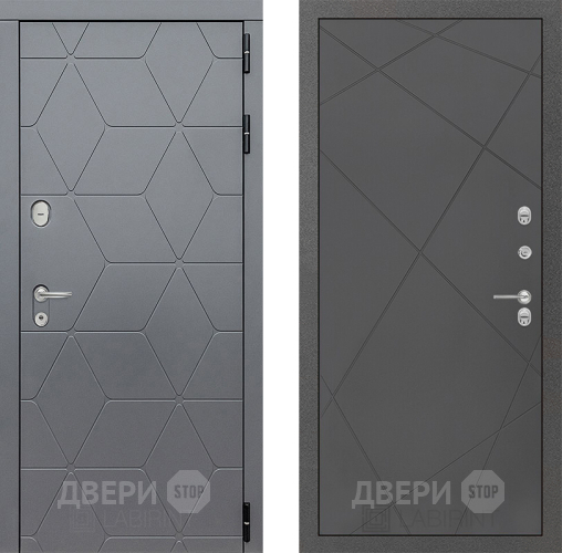 Входная металлическая Дверь Лабиринт (LABIRINT) Cosmo 24 Графит софт в Павловском Посаде