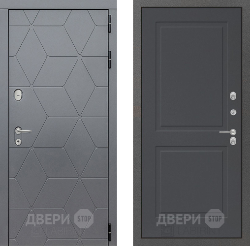 Входная металлическая Дверь Лабиринт (LABIRINT) Cosmo 11 Графит софт в Павловском Посаде
