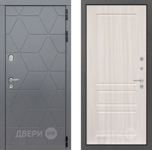 Входная металлическая Дверь Лабиринт (LABIRINT) Cosmo 03 Сандал белый в Павловском Посаде