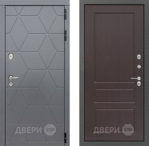 Входная металлическая Дверь Лабиринт (LABIRINT) Cosmo 03 Орех премиум в Павловском Посаде