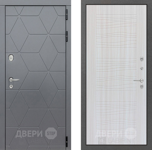 Входная металлическая Дверь Лабиринт (LABIRINT) Cosmo 06 Сандал белый в Павловском Посаде