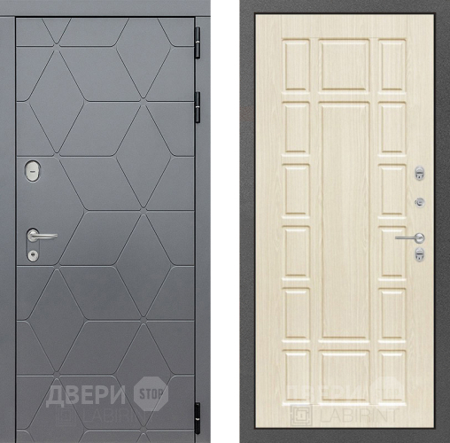 Входная металлическая Дверь Лабиринт (LABIRINT) Cosmo 12 Беленый дуб в Павловском Посаде
