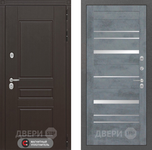 Входная металлическая Дверь Лабиринт (LABIRINT) Мегаполис 20 Бетон темный в Павловском Посаде