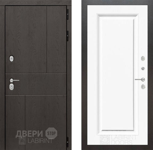 Дверь Лабиринт (LABIRINT) Urban 27 Белый (RAL-9003) в Павловском Посаде