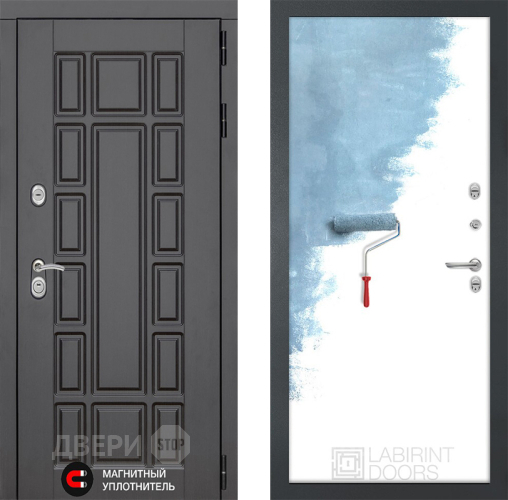 Входная металлическая Дверь Лабиринт (LABIRINT) New York 28 Под покраску в Павловском Посаде