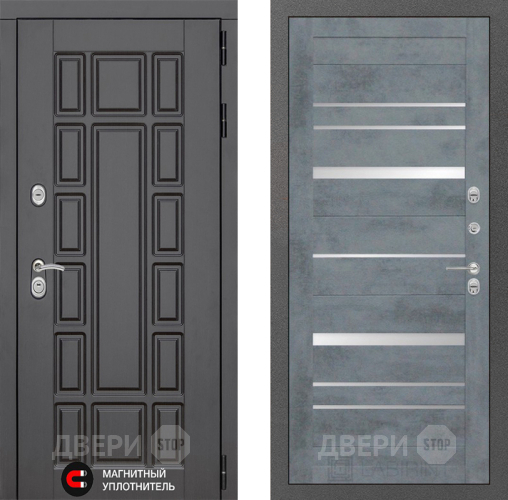 Входная металлическая Дверь Лабиринт (LABIRINT) New York 20 Бетон темный в Павловском Посаде