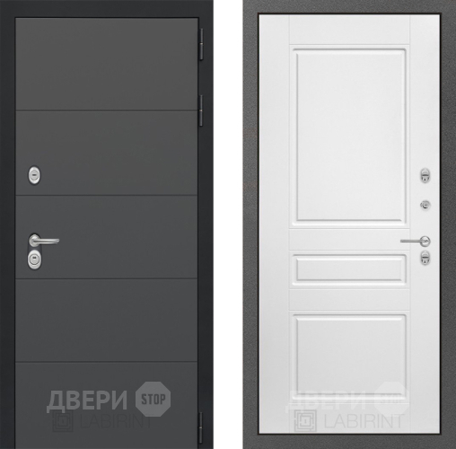 Дверь Лабиринт (LABIRINT) Art 03 Белый софт в Павловском Посаде