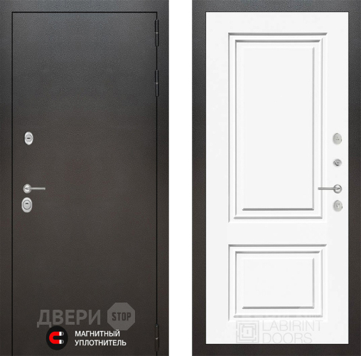 Дверь Лабиринт (LABIRINT) Silver 26 Белый (RAL-9003) в Павловском Посаде