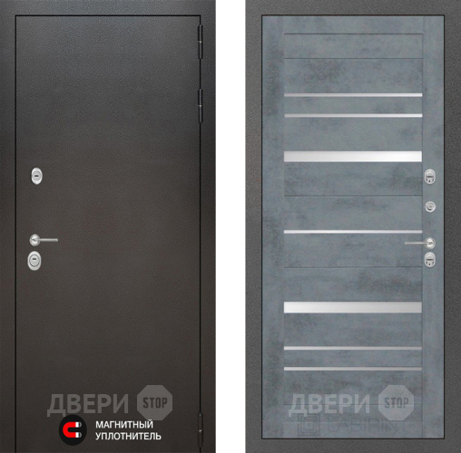 Входная металлическая Дверь Лабиринт (LABIRINT) Silver 20 Бетон темный в Павловском Посаде