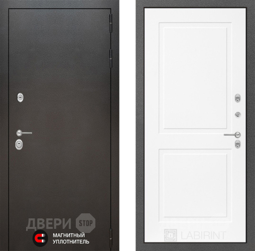 Дверь Лабиринт (LABIRINT) Silver 11 Белый софт в Павловском Посаде