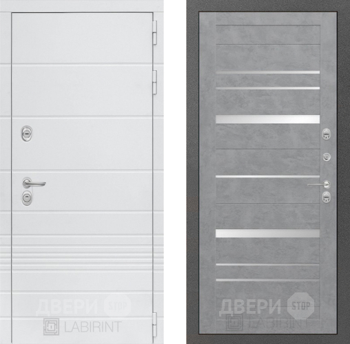 Входная металлическая Дверь Лабиринт (LABIRINT) Трендо 20 Бетон светлый в Павловском Посаде
