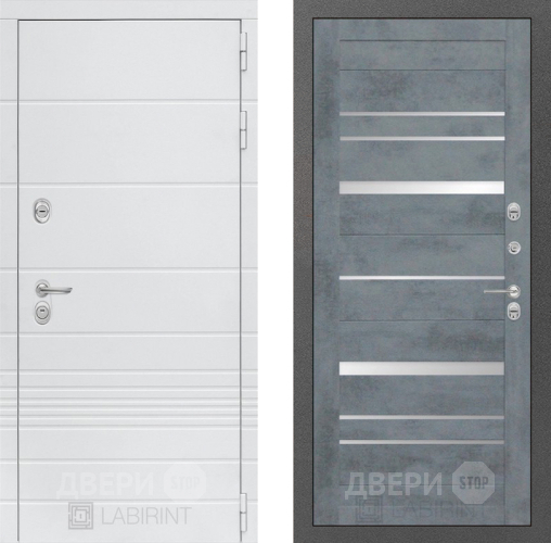 Входная металлическая Дверь Лабиринт (LABIRINT) Трендо 20 Бетон темный в Павловском Посаде