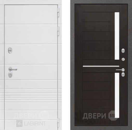Входная металлическая Дверь Лабиринт (LABIRINT) Трендо 02 Венге в Павловском Посаде