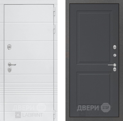 Входная металлическая Дверь Лабиринт (LABIRINT) Трендо 11 Графит софт в Павловском Посаде