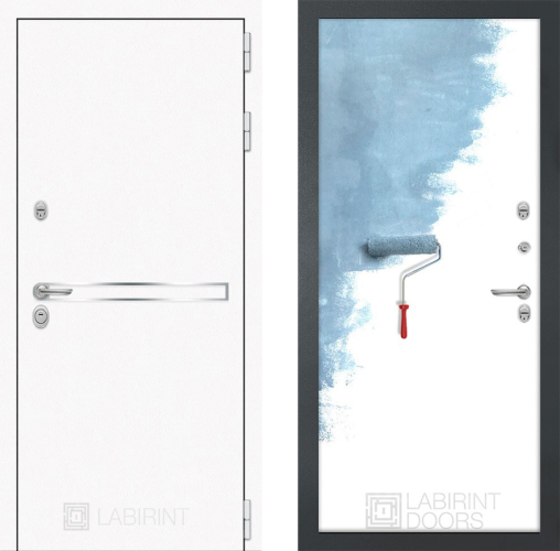 Дверь Лабиринт (LABIRINT) Лайн White 28 Под покраску в Павловском Посаде