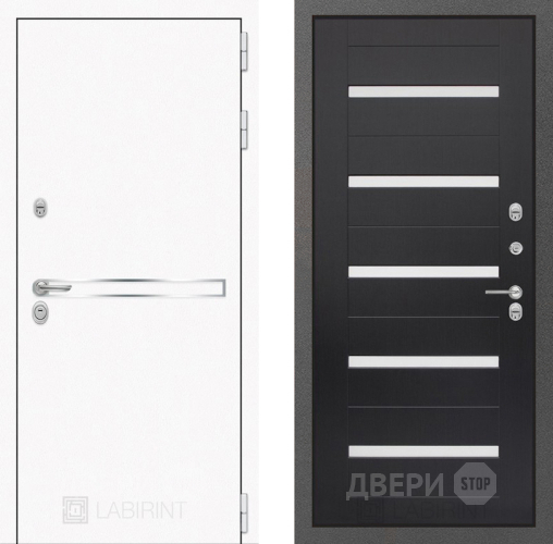 Входная металлическая Дверь Лабиринт (LABIRINT) Лайн White 01 Венге в Павловском Посаде