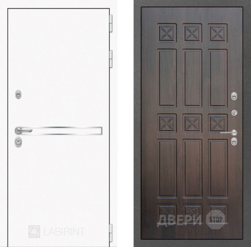 Входная металлическая Дверь Лабиринт (LABIRINT) Лайн White 16 VINORIT Алмон 28 в Павловском Посаде