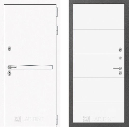 Дверь Лабиринт (LABIRINT) Лайн White 13 Белый софт в Павловском Посаде