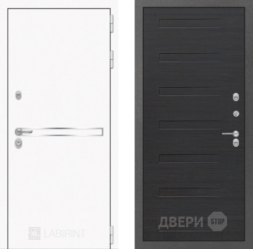 Входная металлическая Дверь Лабиринт (LABIRINT) Лайн White 14 Эковенге поперечный в Павловском Посаде