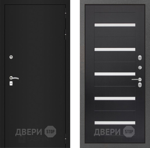 Входная металлическая Дверь Лабиринт (LABIRINT) Classic шагрень черная 01 Венге в Павловском Посаде