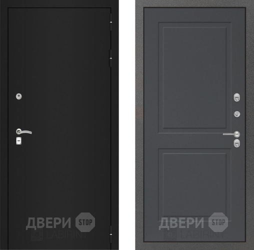 Входная металлическая Дверь Лабиринт (LABIRINT) Classic шагрень черная 11 Графит софт в Павловском Посаде