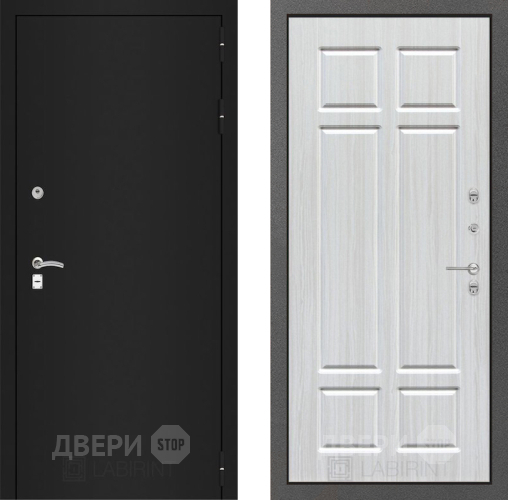 Дверь Лабиринт (LABIRINT) Classic шагрень черная 08 Кристалл вуд в Павловском Посаде