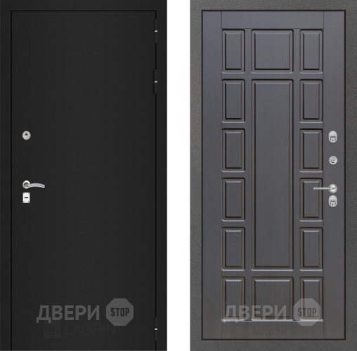 Дверь Лабиринт (LABIRINT) Classic шагрень черная 12 Венге в Павловском Посаде