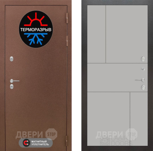 Входная металлическая Дверь Лабиринт (LABIRINT) Термо Магнит 21 Грей софт в Павловском Посаде
