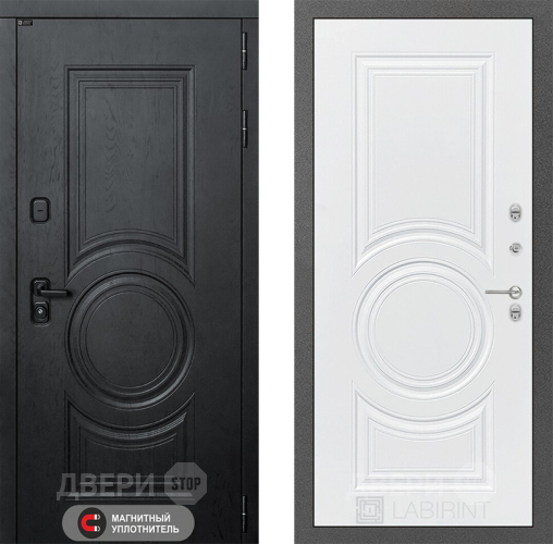 Входная металлическая Дверь Лабиринт (LABIRINT) Гранд 23 Белый софт в Павловском Посаде