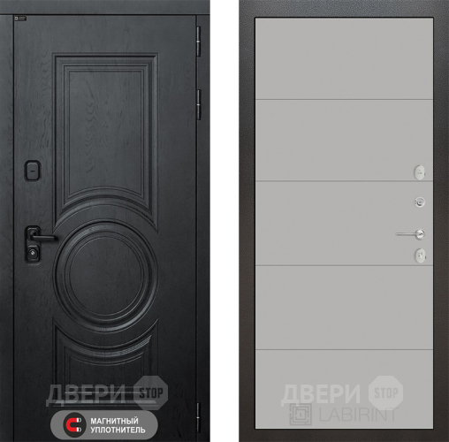 Входная металлическая Дверь Лабиринт (LABIRINT) Гранд 13 Грей софт в Павловском Посаде
